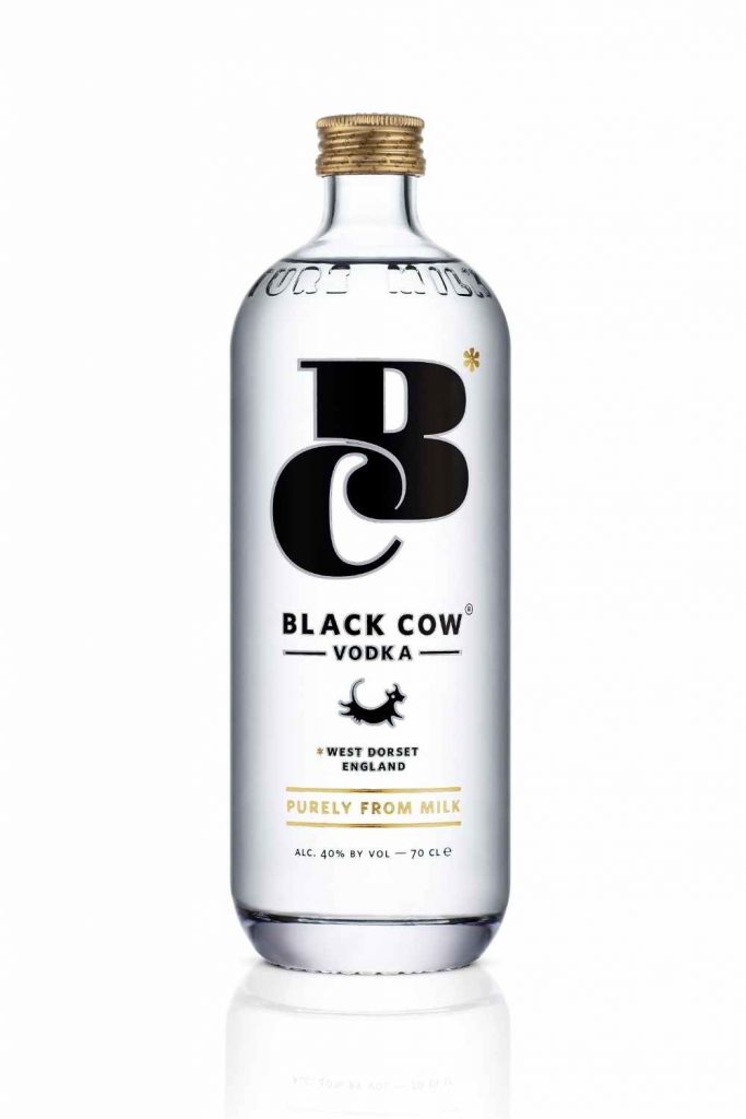 Black Cow vodka bottle shot