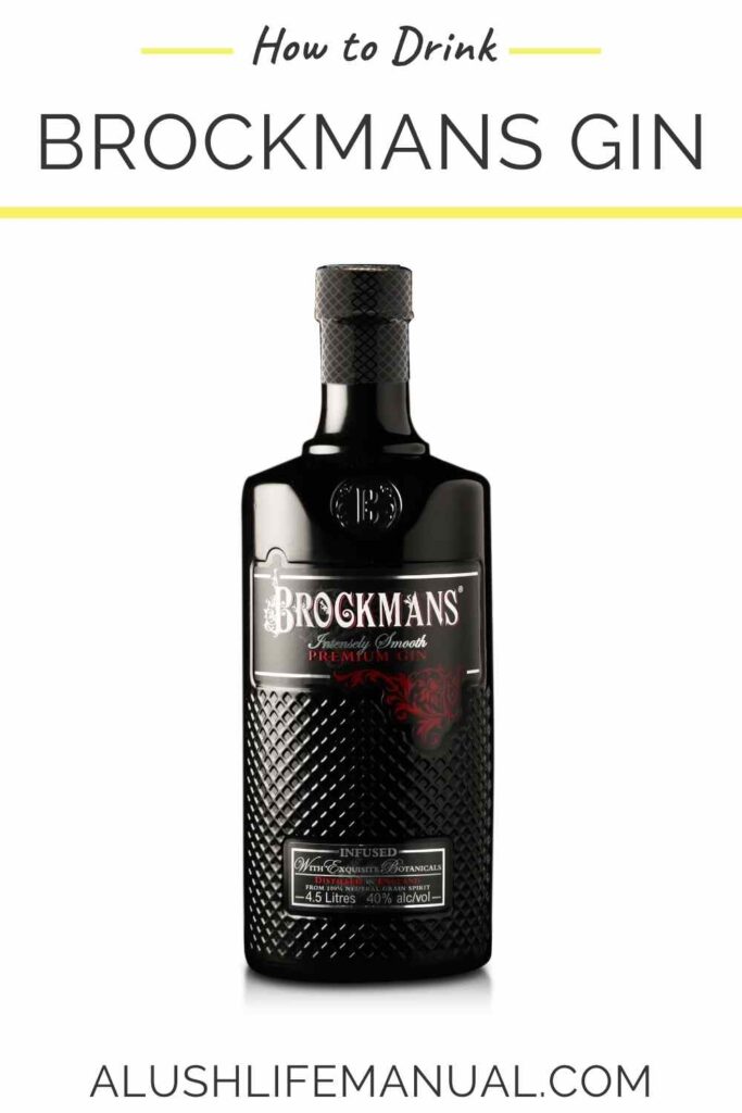 Bottle of Brockmans Gin - Pinterest