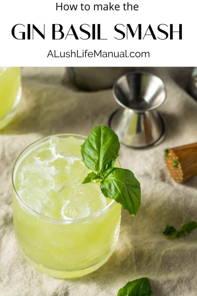 Gin Basil Smash - Pin