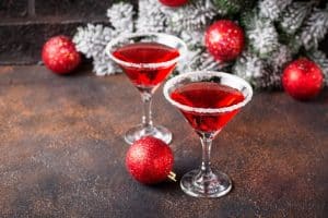 Cranberry Martini Xmas cocktail