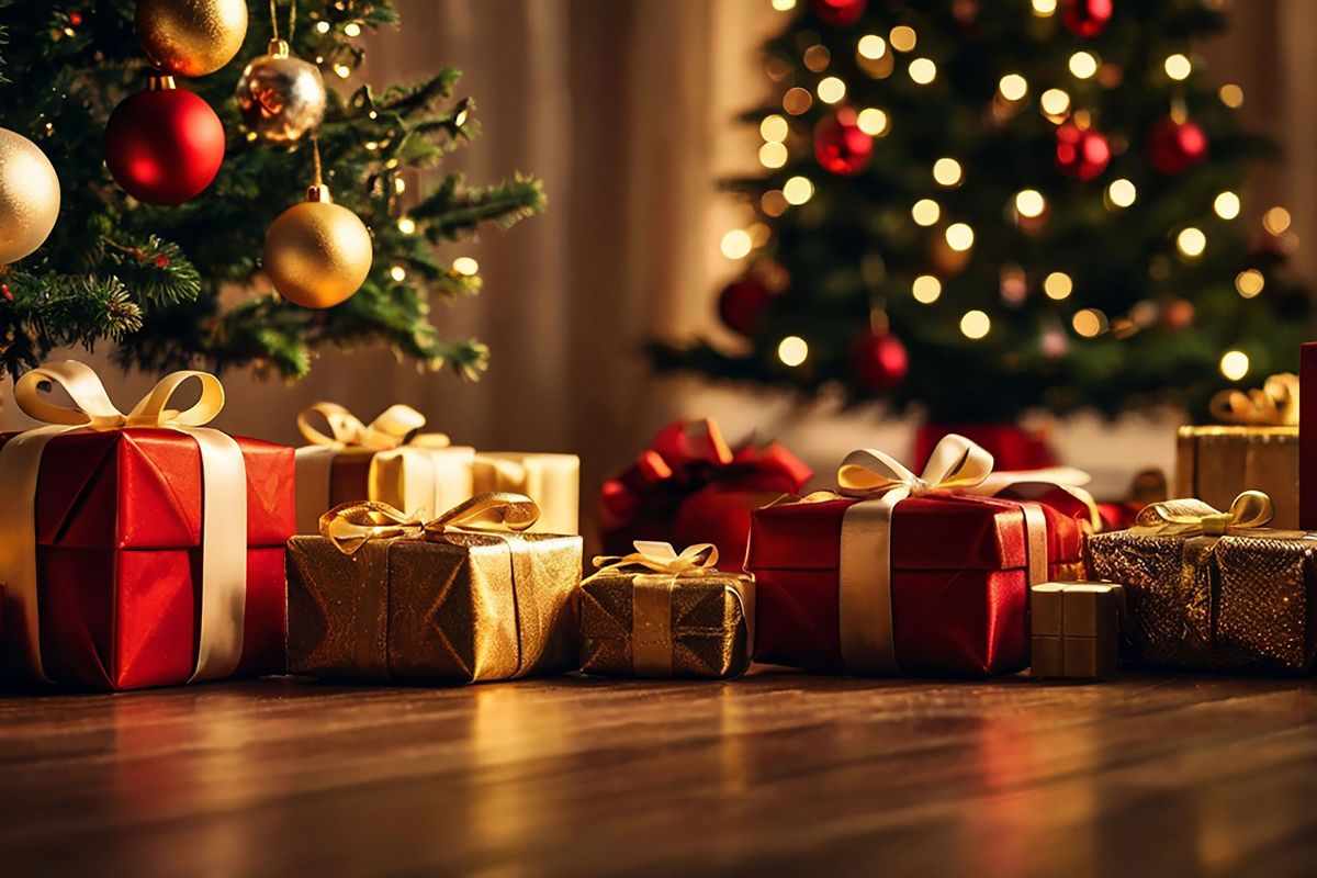Presents under a tree