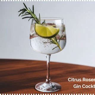 Citrus Rosemary Gin Cocktail + Winter Twist