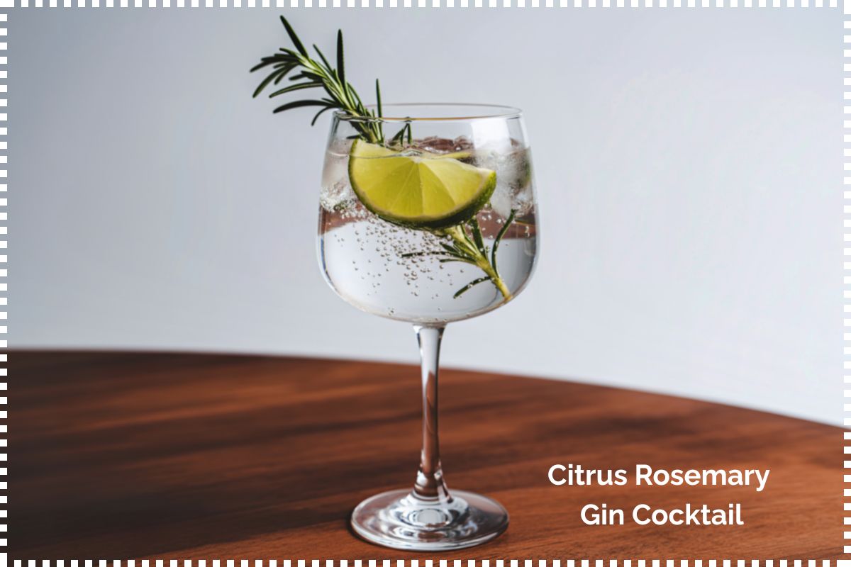 Citrus Rosemary Gin Cocktail + Winter Twist