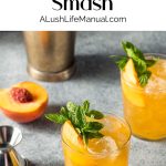 Peach Bourbon Smash PIN